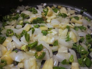 Let the vegetables cook slowly on medium heat, until soft. 